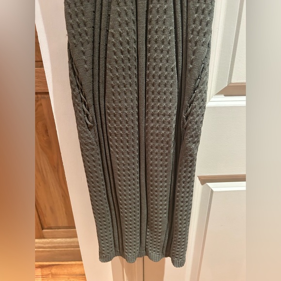 RONNY KOBO green knit v neck green dress bodycon medium - Picture 8 of 11